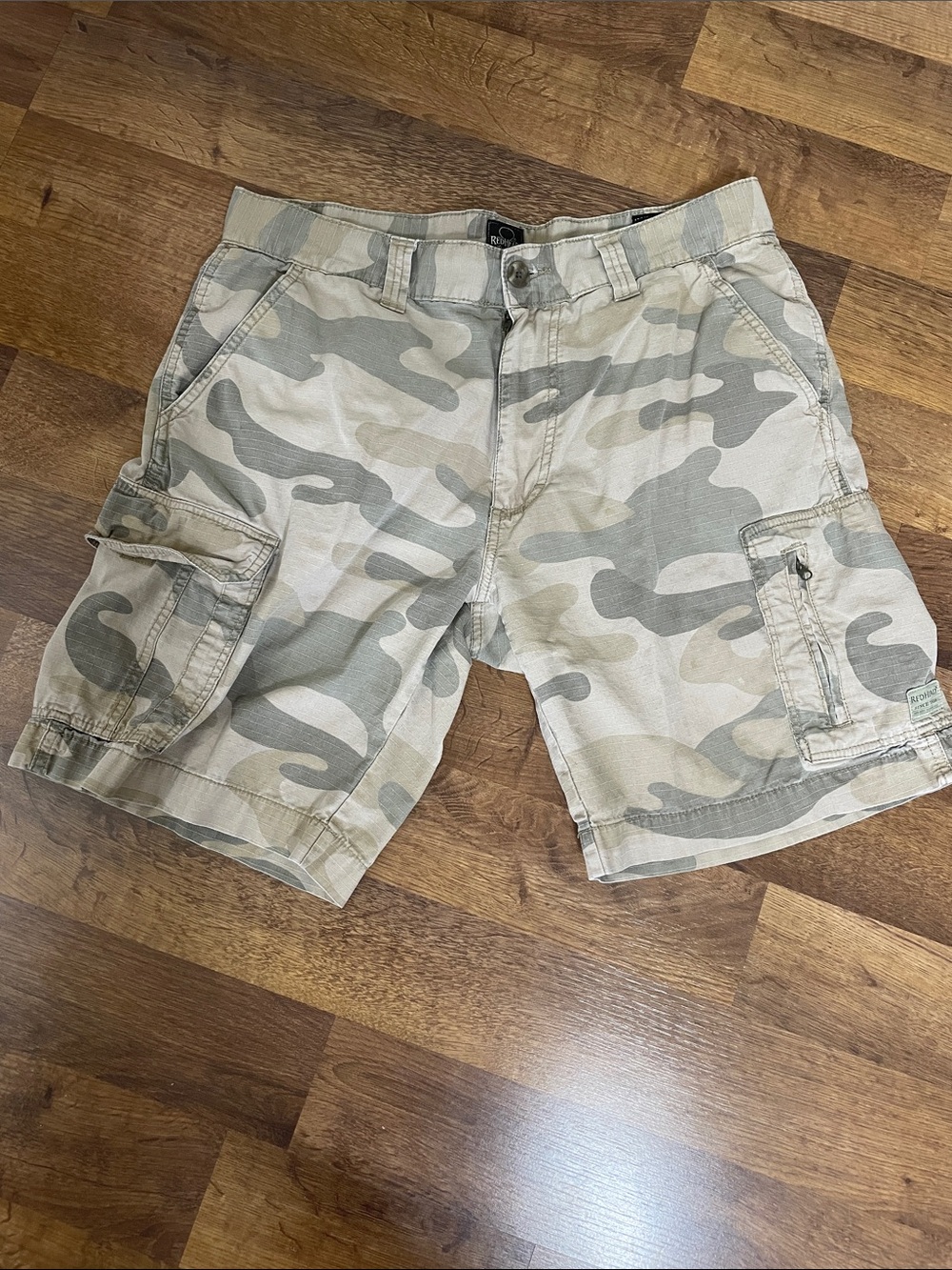 RedHead Beige & Olive Camo Cargo Shorts
